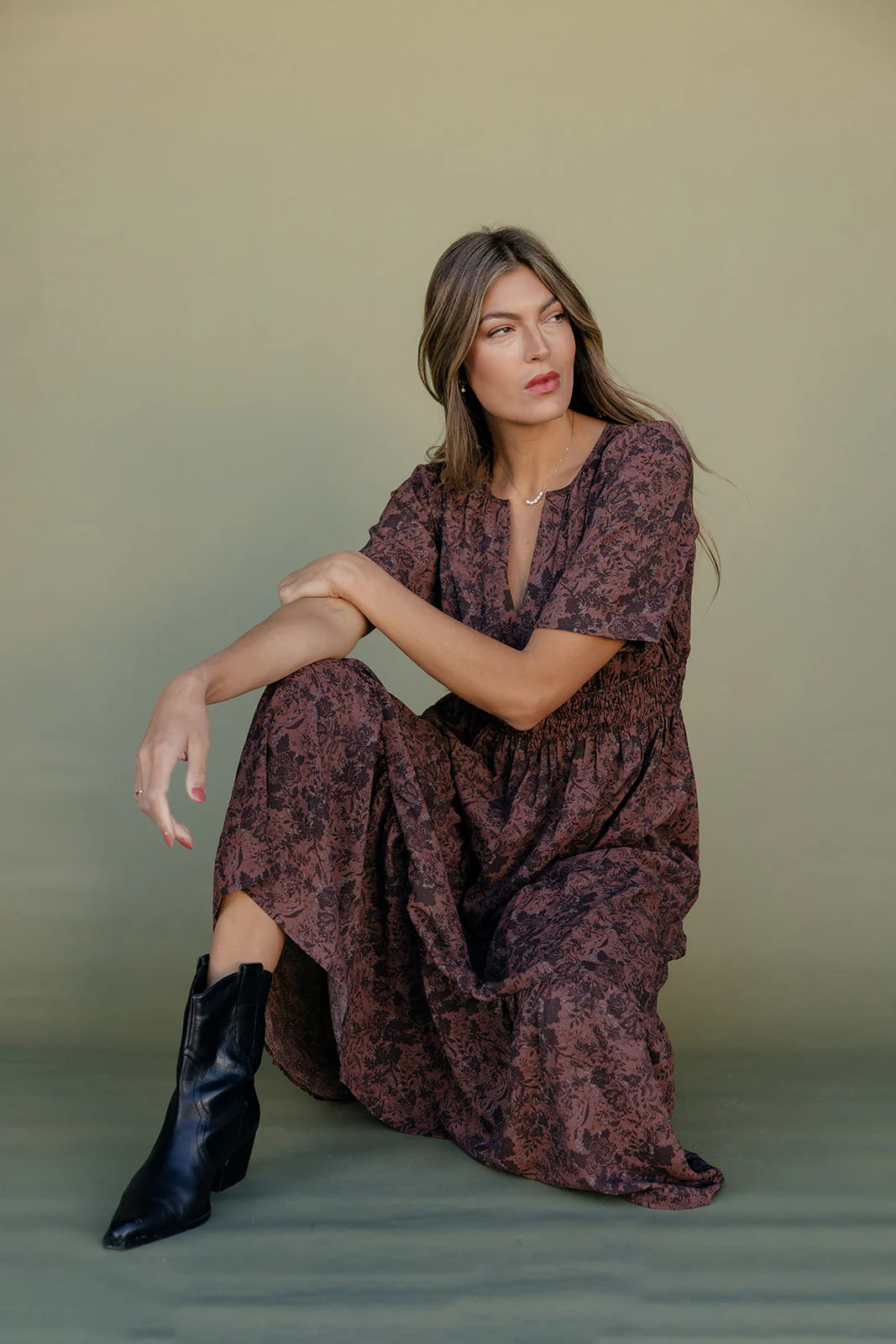 Autumn Whispers Midi Dress - Image 6