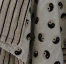 Black & White Yin Yang / Stripe | Reversible Muslin Quilt - Image 8