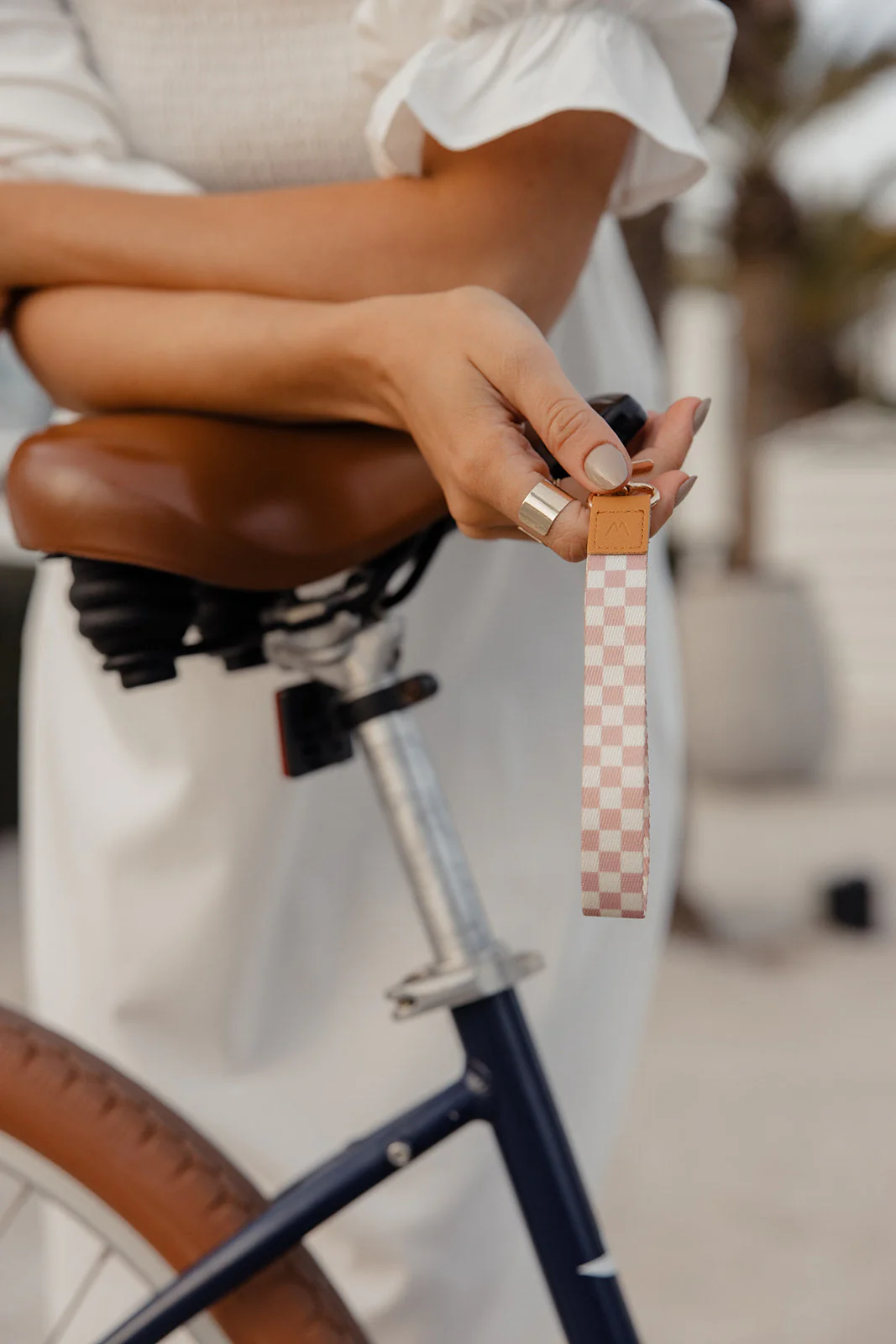 Blush Check Wrist Lanyard - Image 2