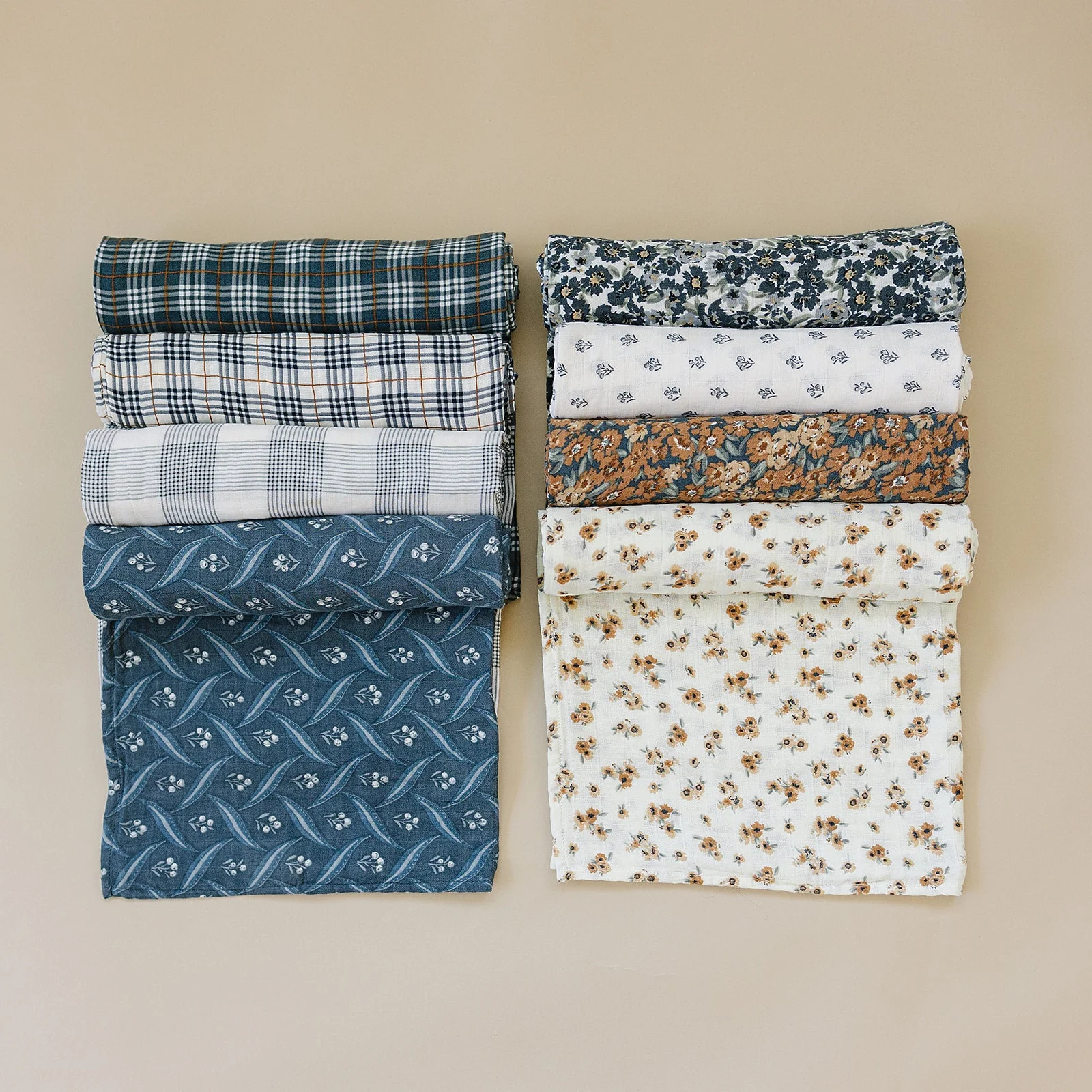 Coastal Plaid Muslin Swaddle Blanket - Image 5