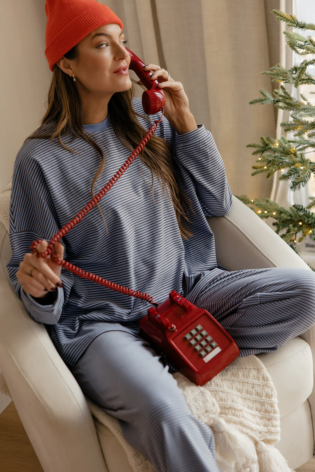 Cozy Cloud Stripe Pullover