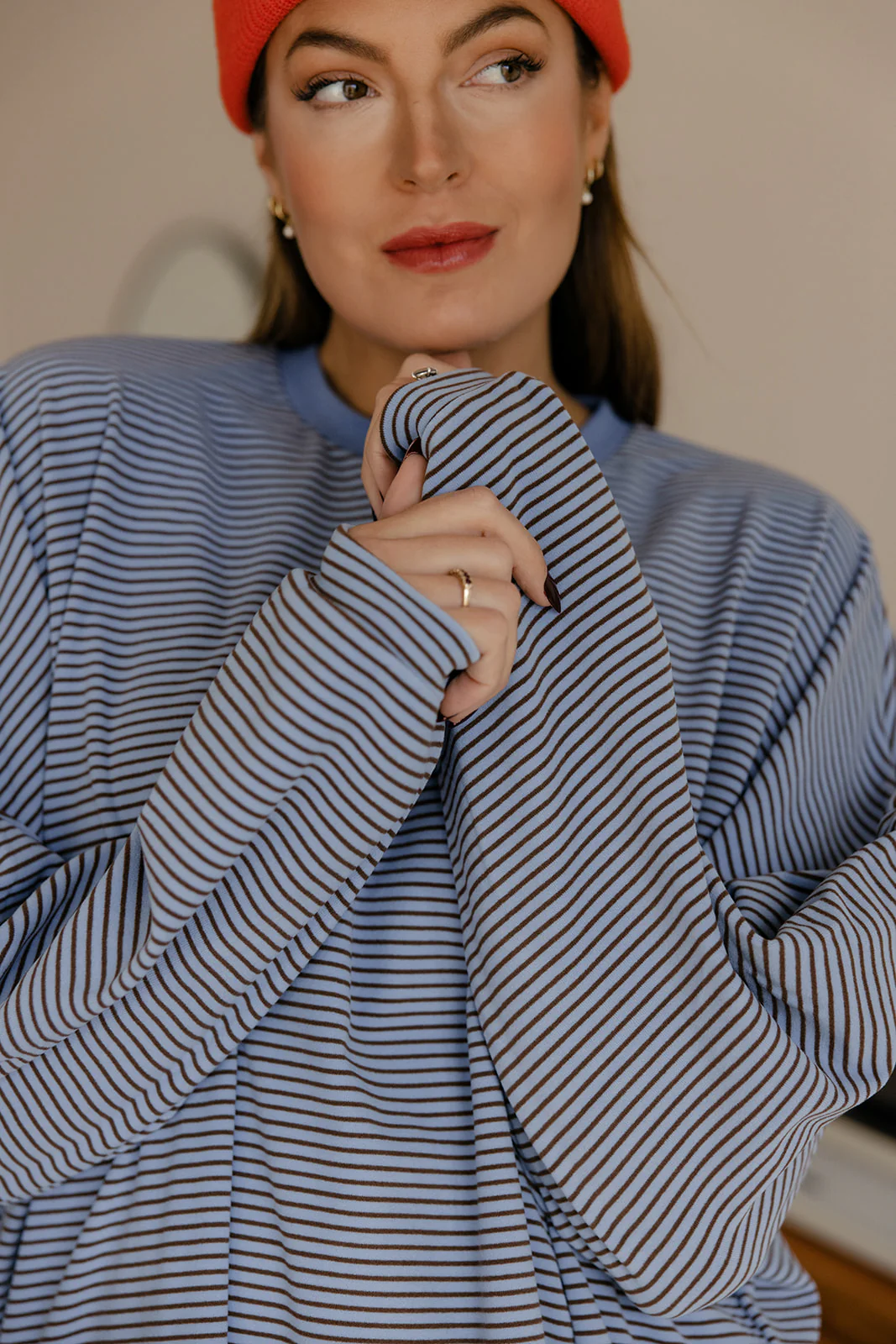 Cozy Cloud Stripe Pullover - Image 2