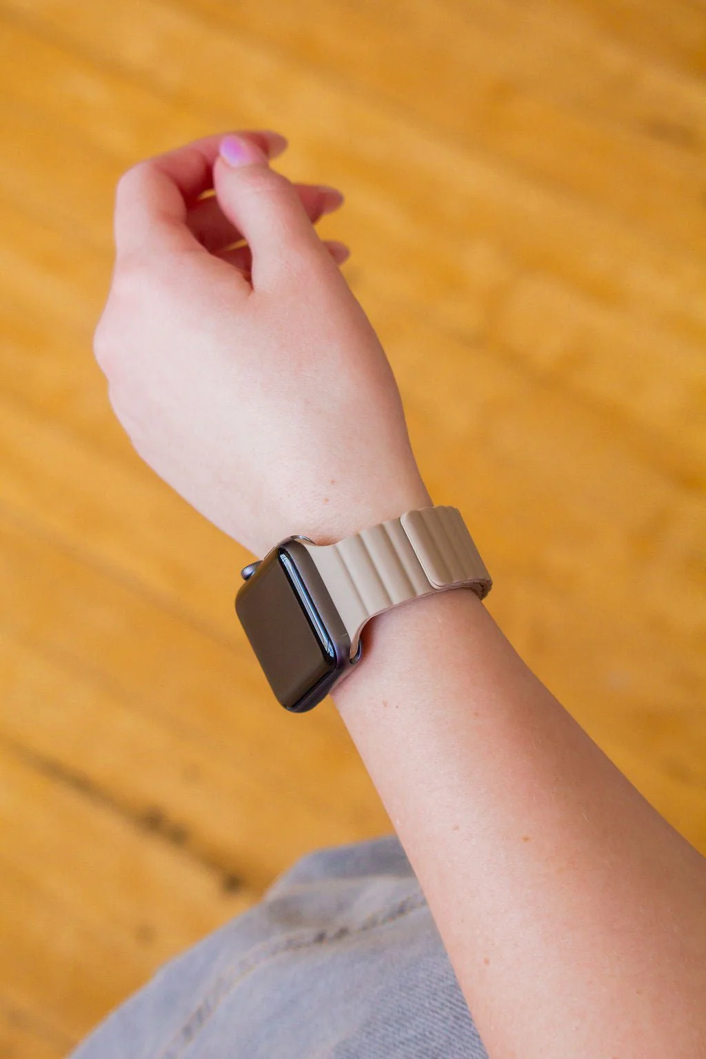 Desert Tan Magnetic Loop Watch Band - Image 2
