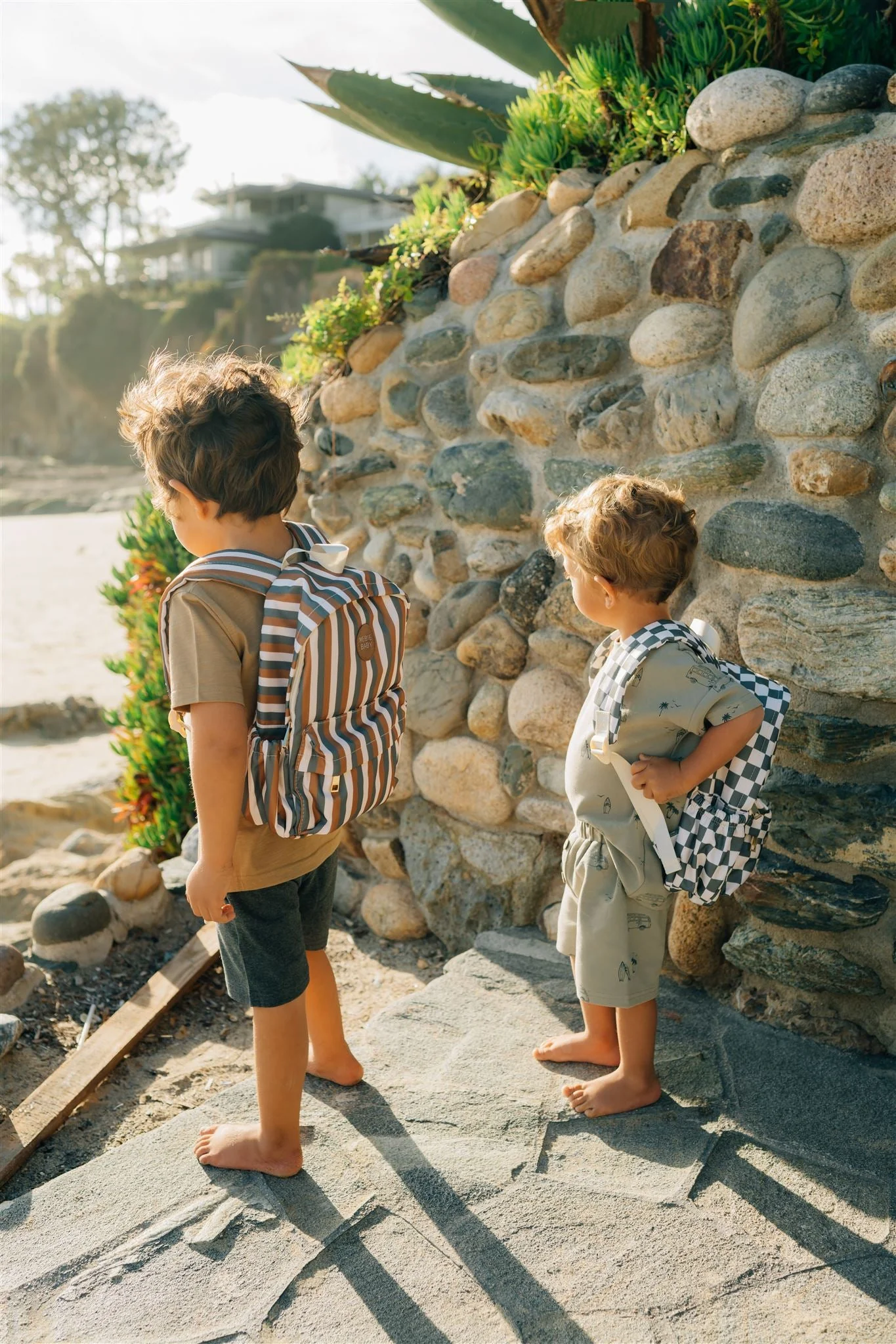 Green Checkered Mini Backpack - Image 2