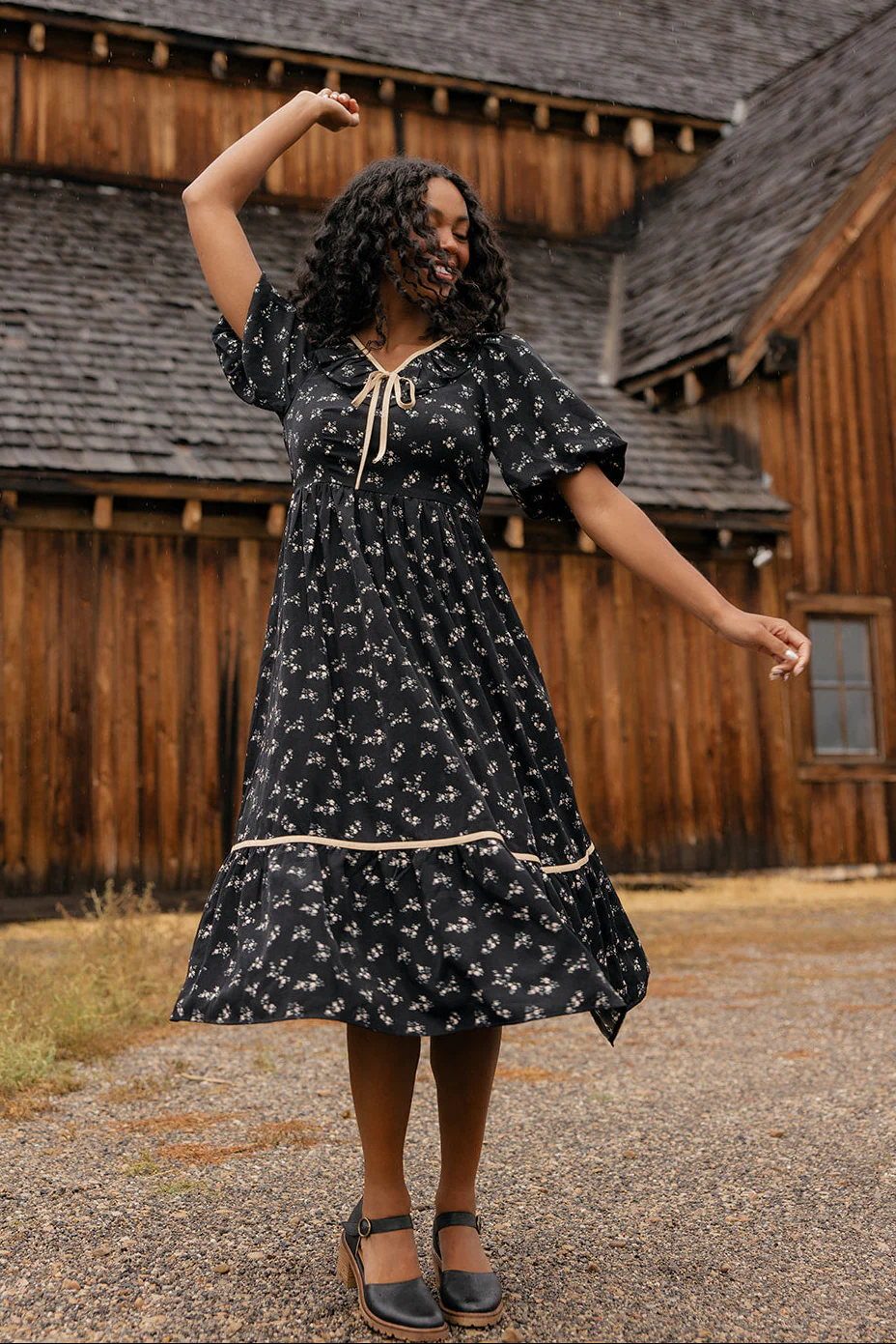 Jill Ruffle Tie Dress