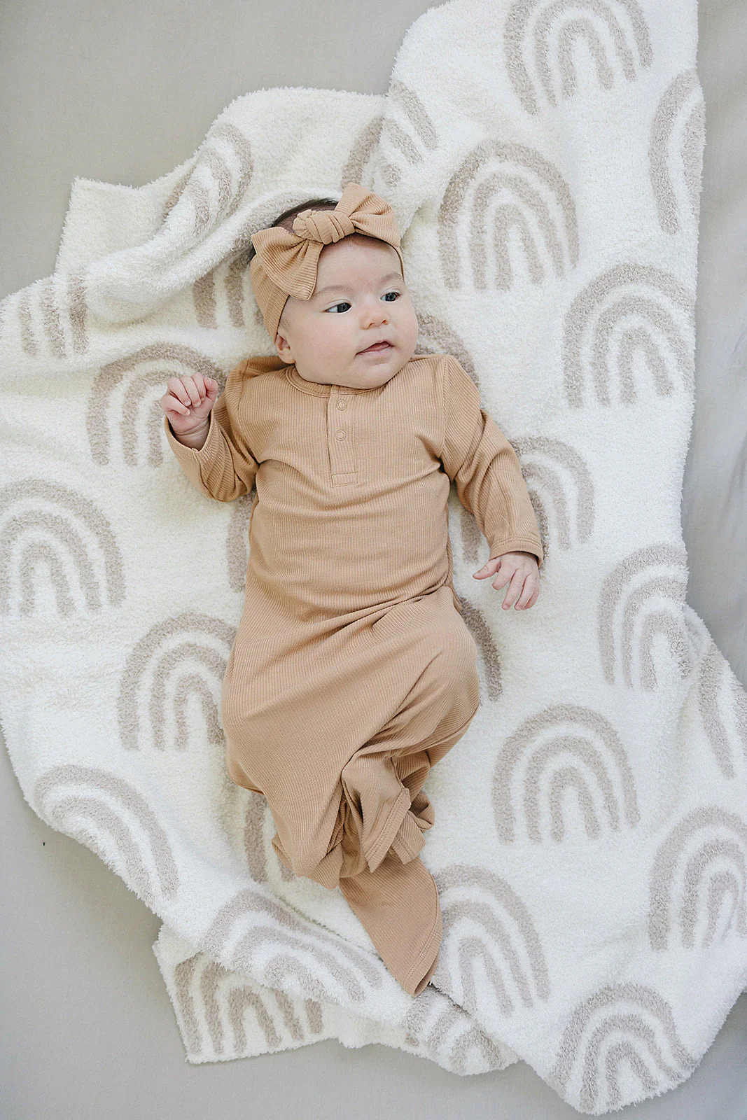 Latte Ribbed Bamboo Knot Gown - Image 2