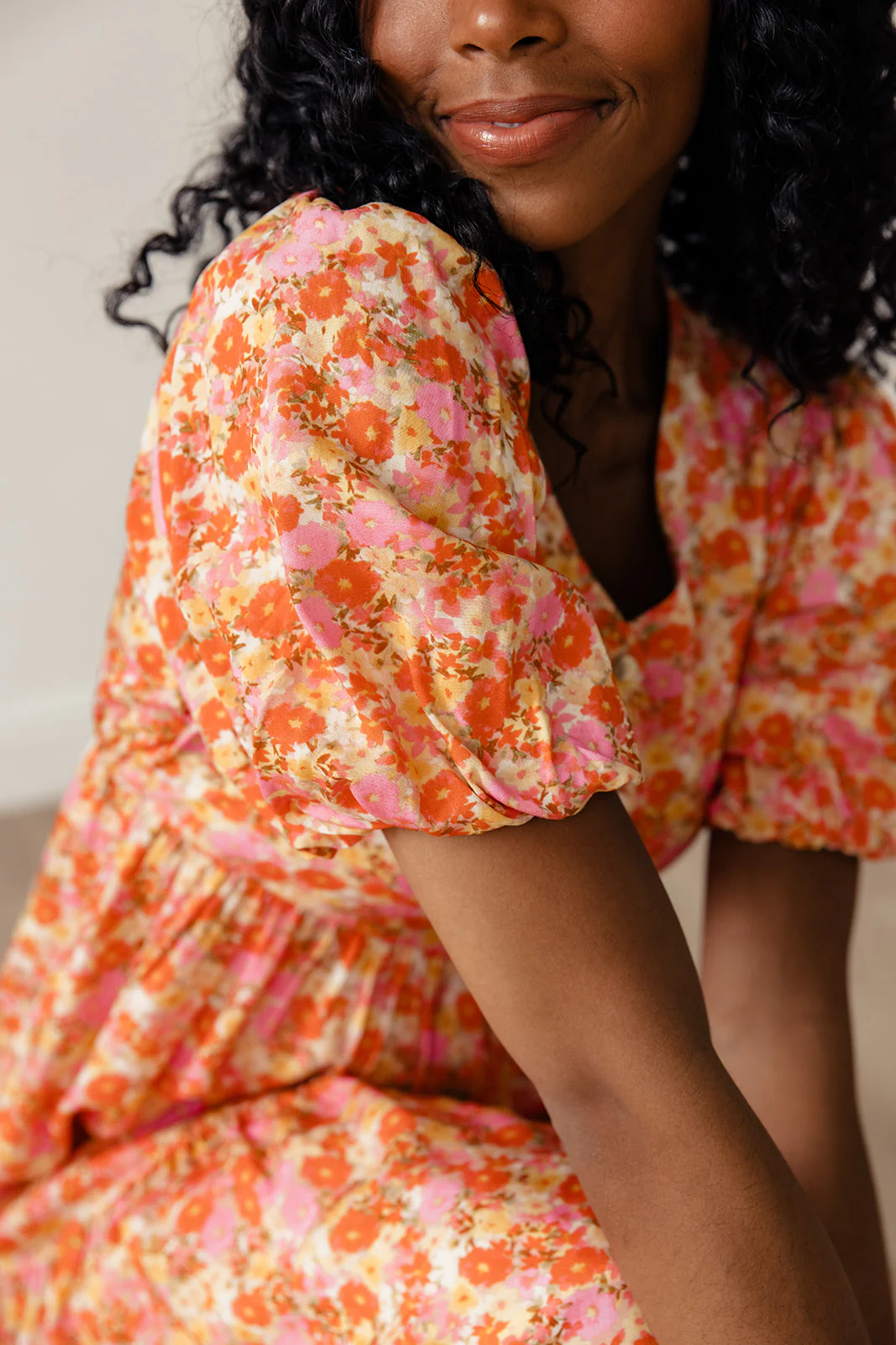 Linda Floral Button Dress - Image 10
