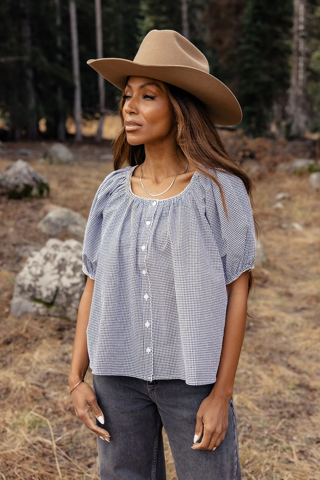 Long Stem Roses Button Down Blouse - Image 9
