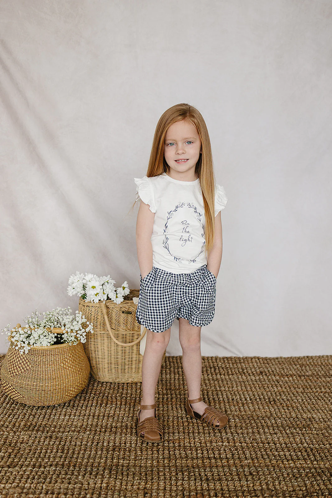 Navy Gingham Shorts - Image 2