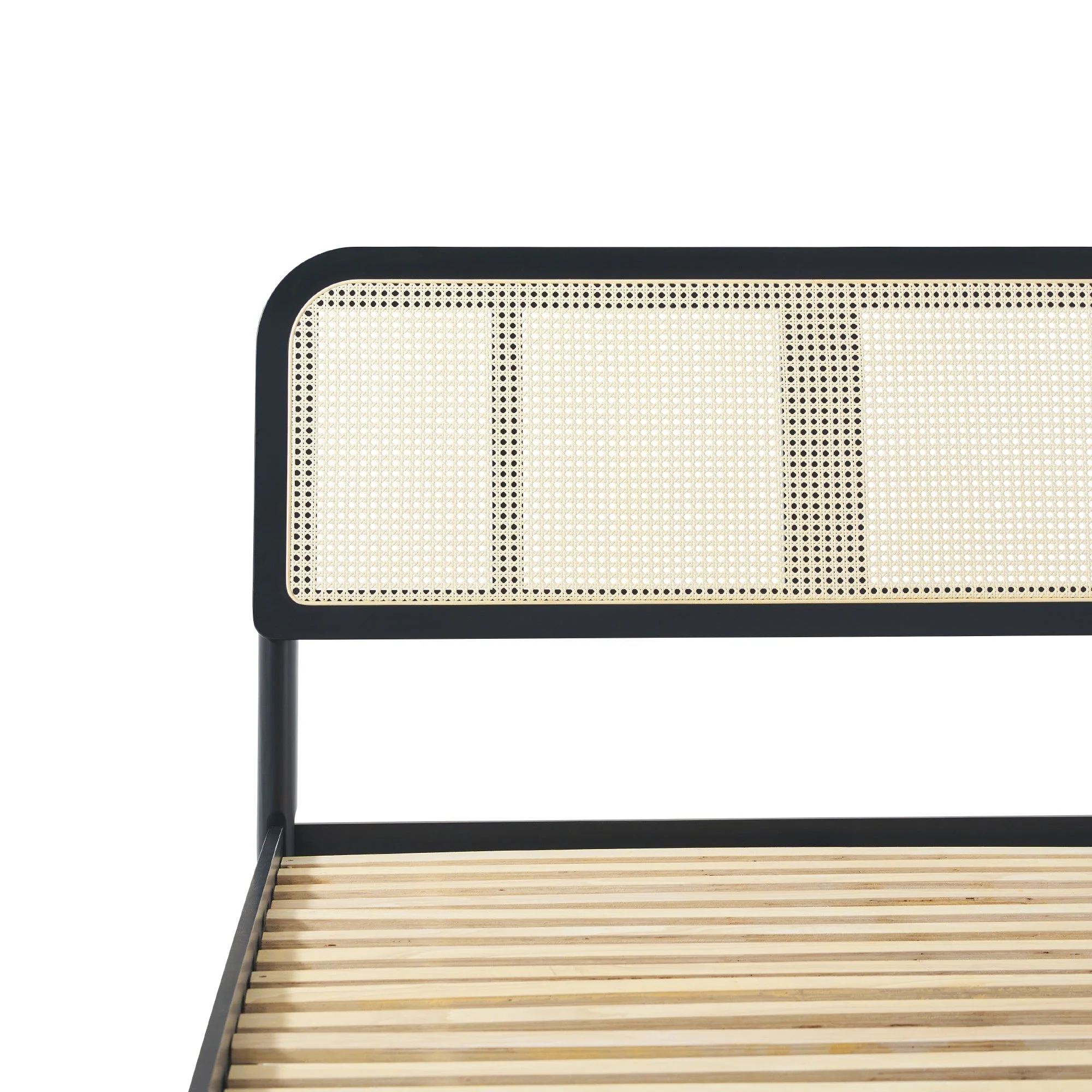 Neru Boho Curved Rattan-Headboard Bed Collection (Queen or King) - Image 7
