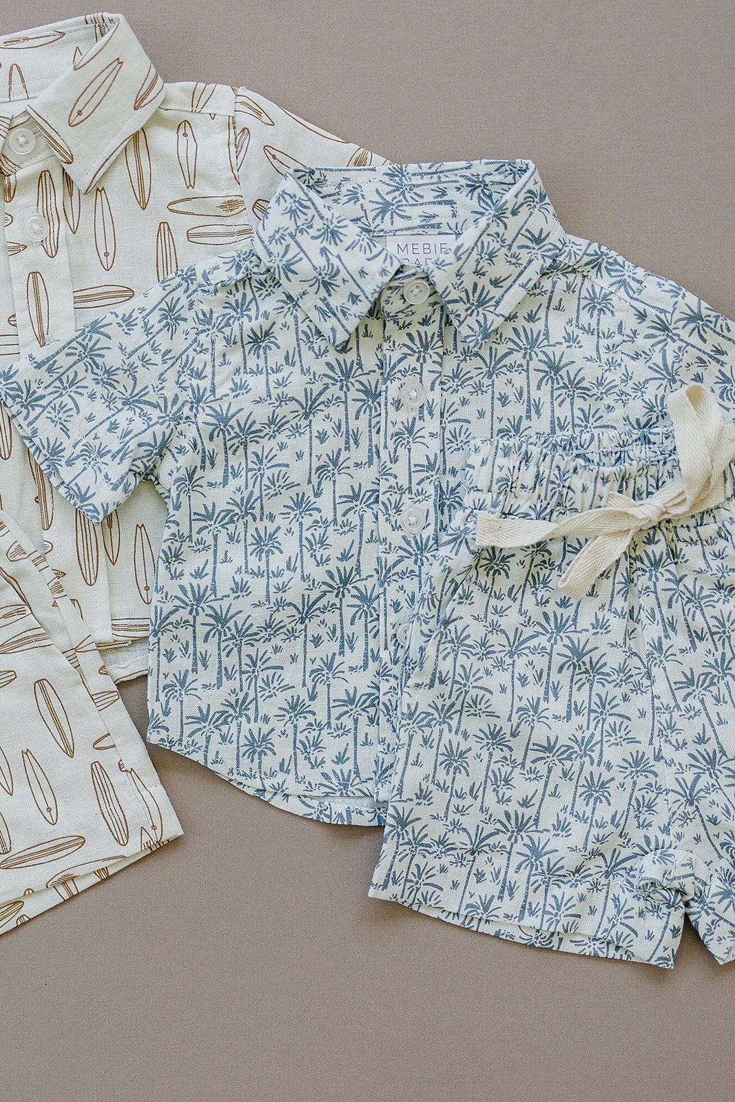 Palm Tree Linen Cotton Shorts - Image 2