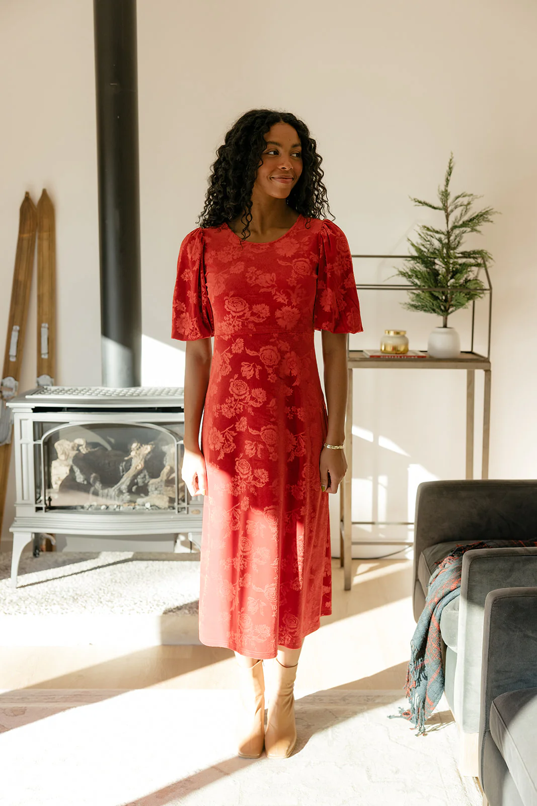 Poise Puff Sleeve Dress - Image 3