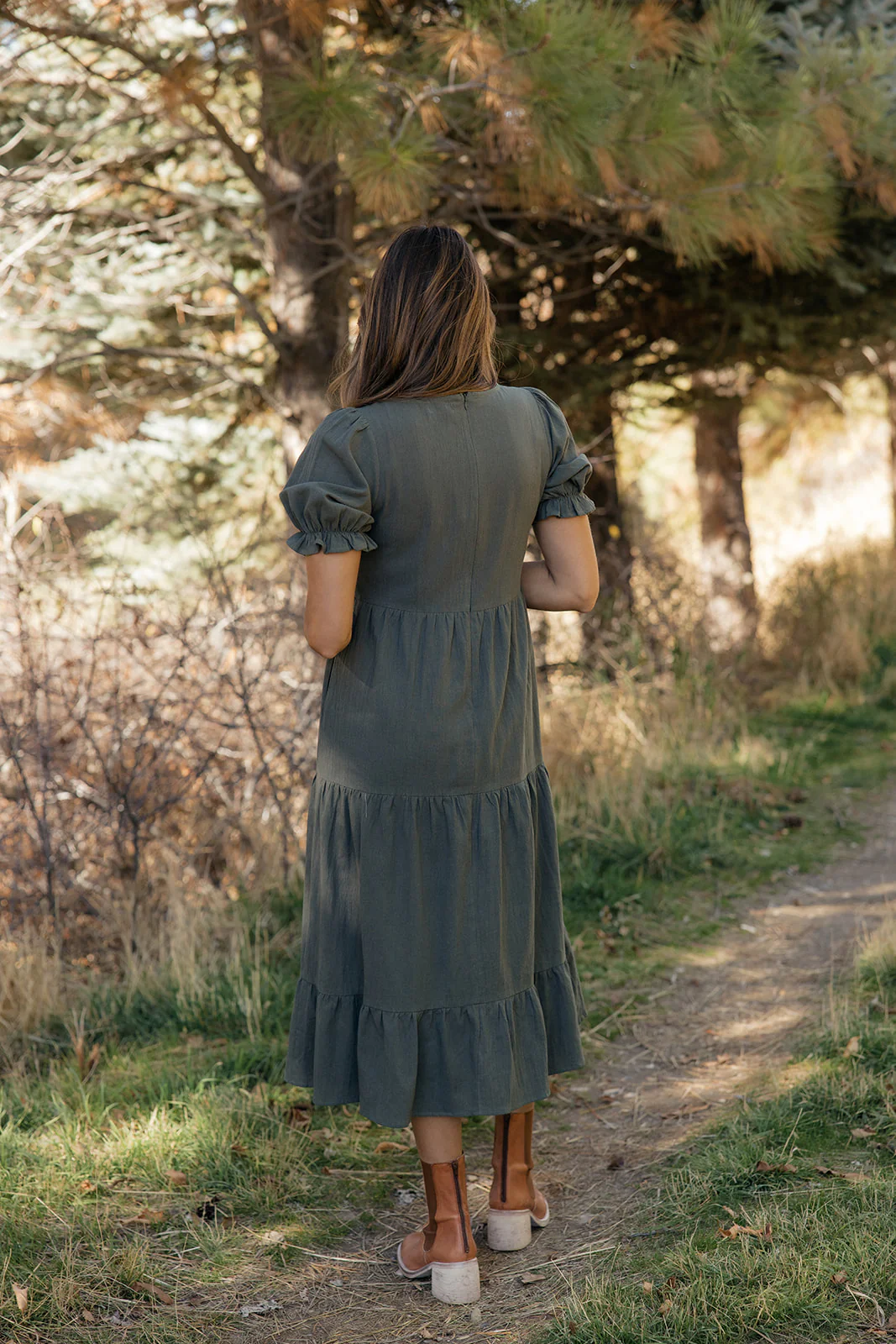 Rust Revival Tiered Dress - Image 13