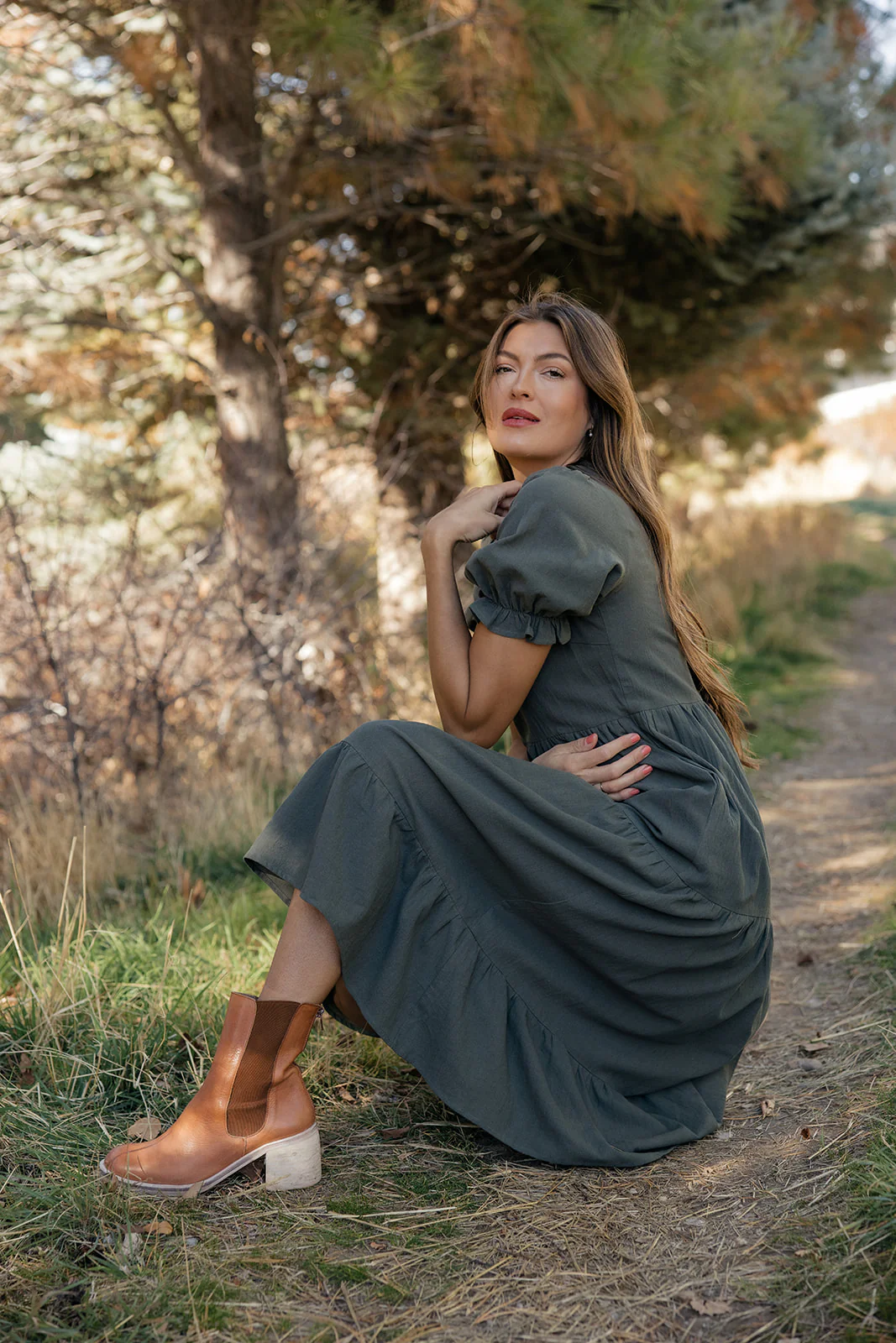 Rust Revival Tiered Dress - Image 15