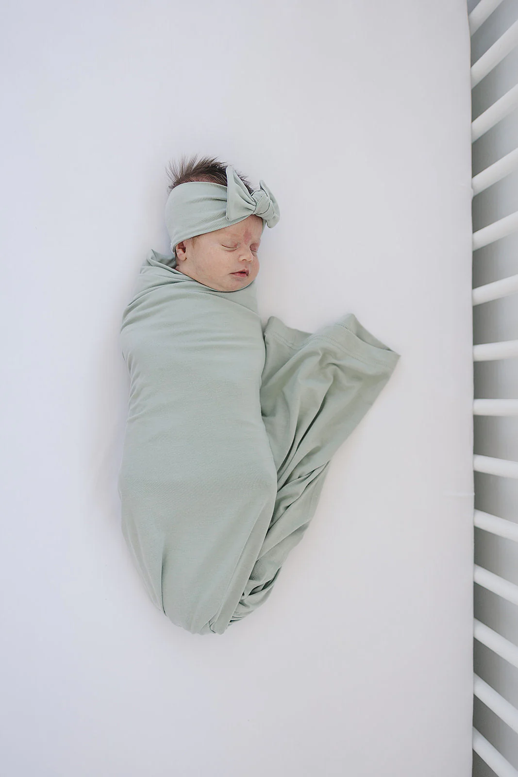 Sage Bamboo Stretch Swaddle - Image 3