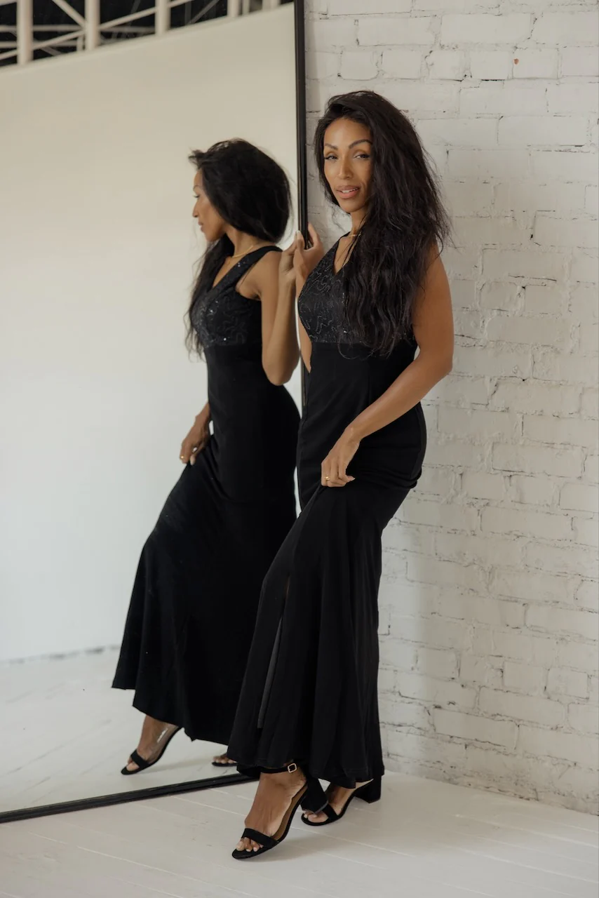 SALT Gala Timeless Sequin Detail Dress - Image 6