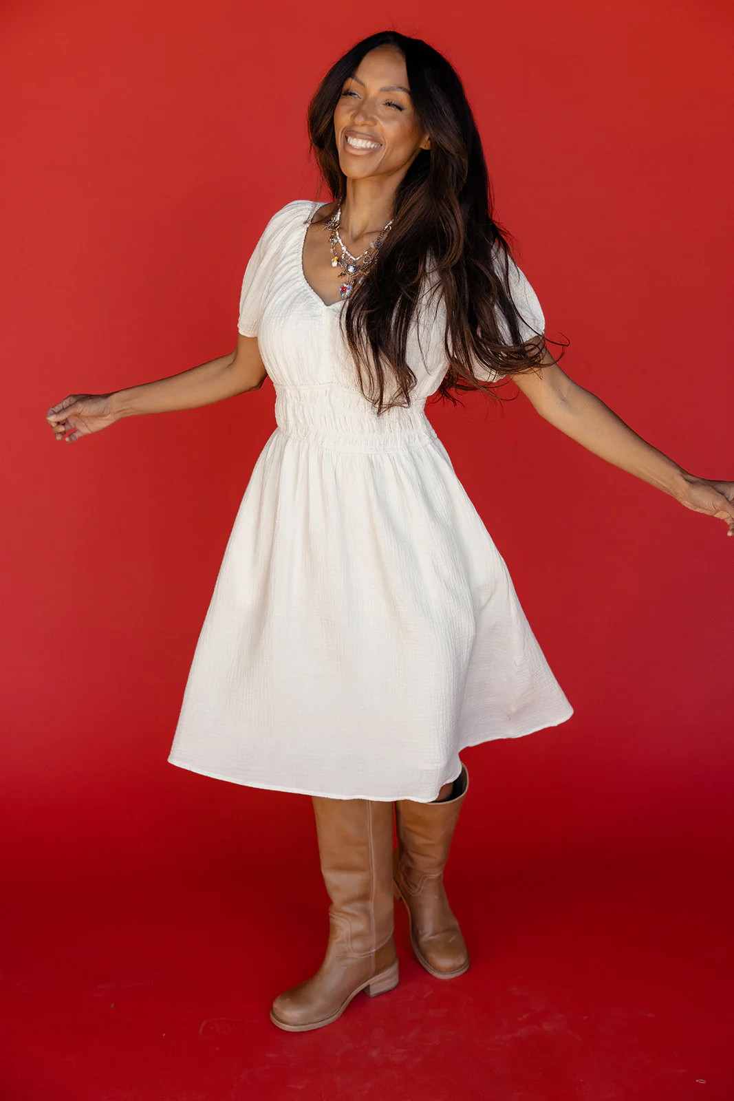 Sophie Smocked Waist Dress - Image 7