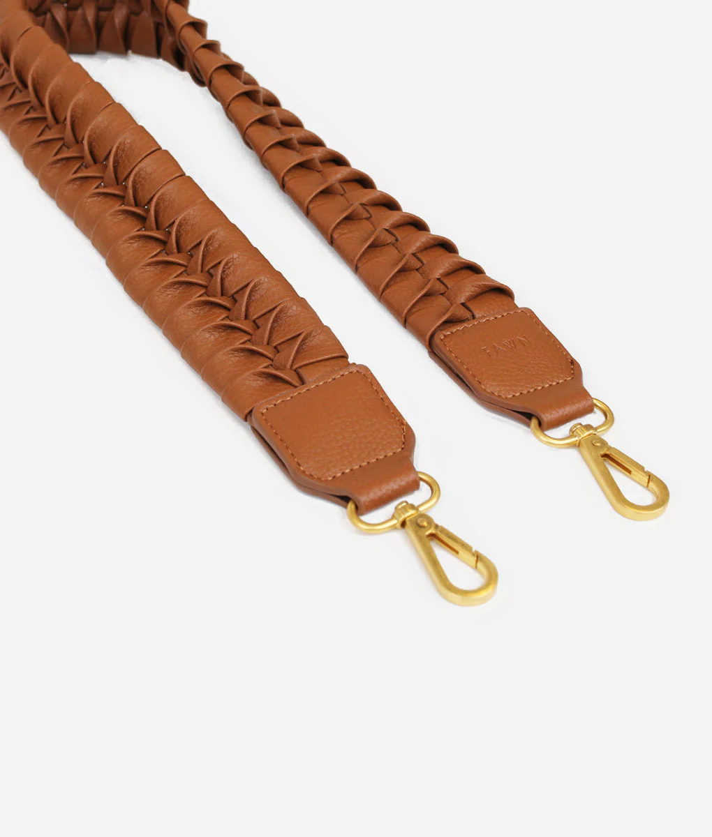The Fishtail Braid Strap Short - Brown - Image 2