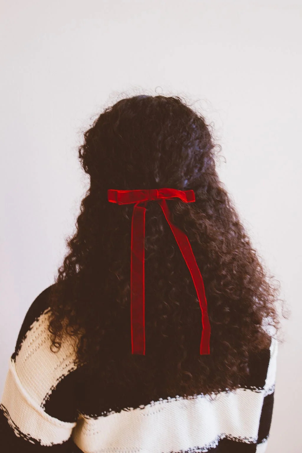Velvet Double Bow Barrette - Image 2