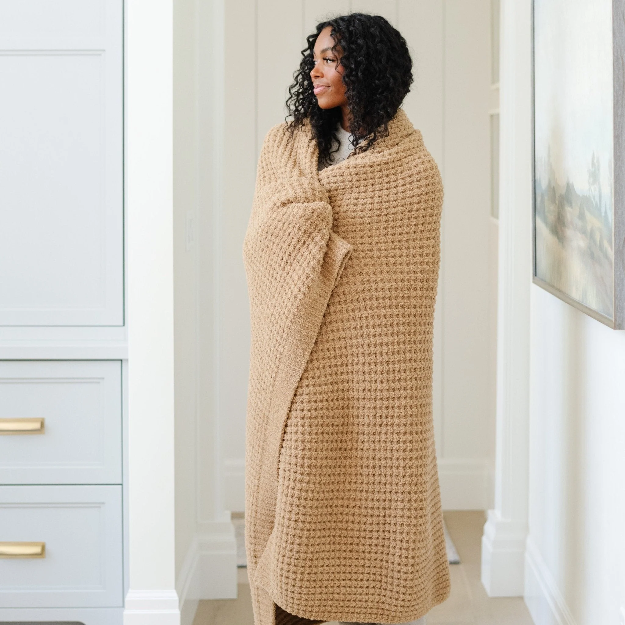 WAFFLE KNIT THROW BLANKETS - Image 14