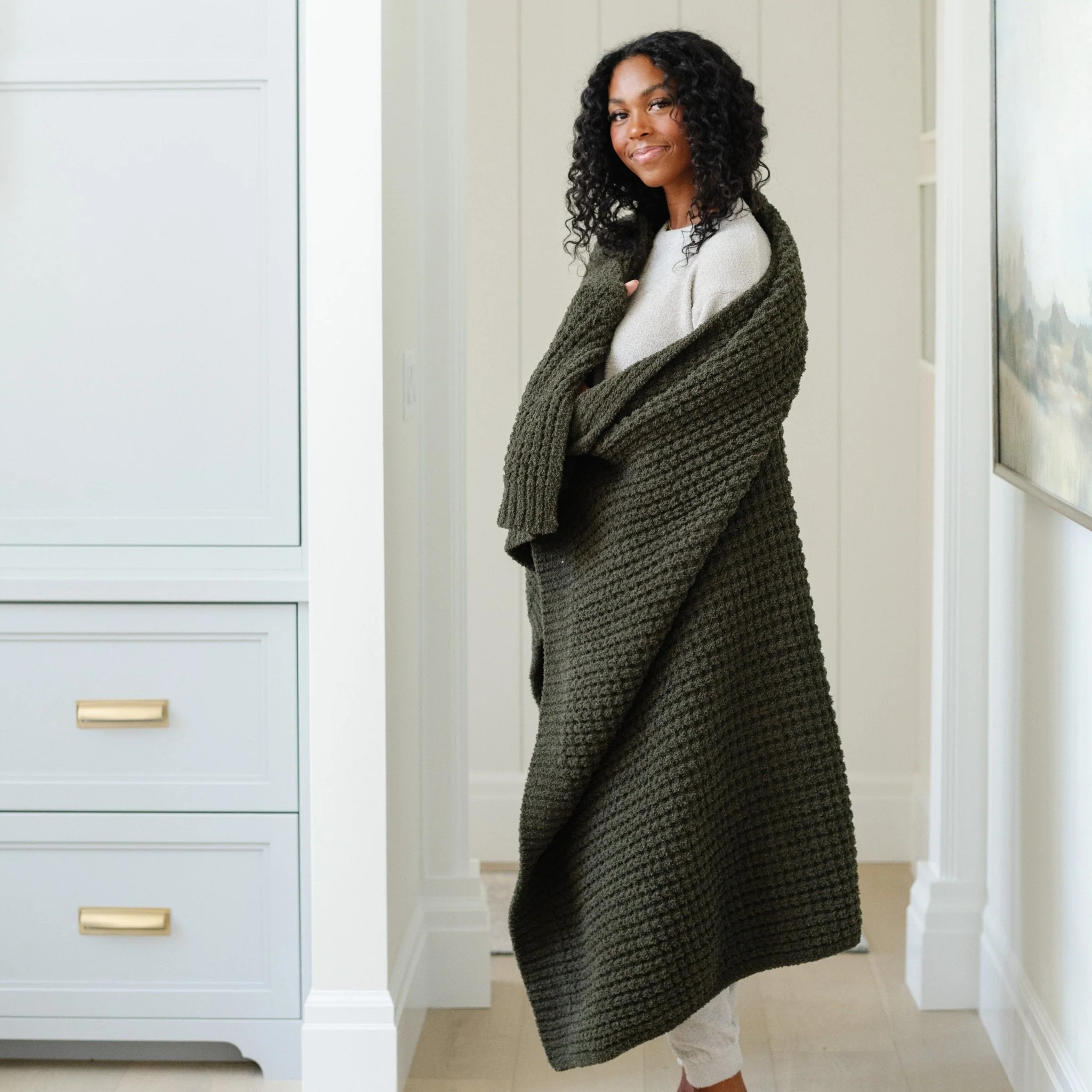 WAFFLE KNIT THROW BLANKETS - Image 20